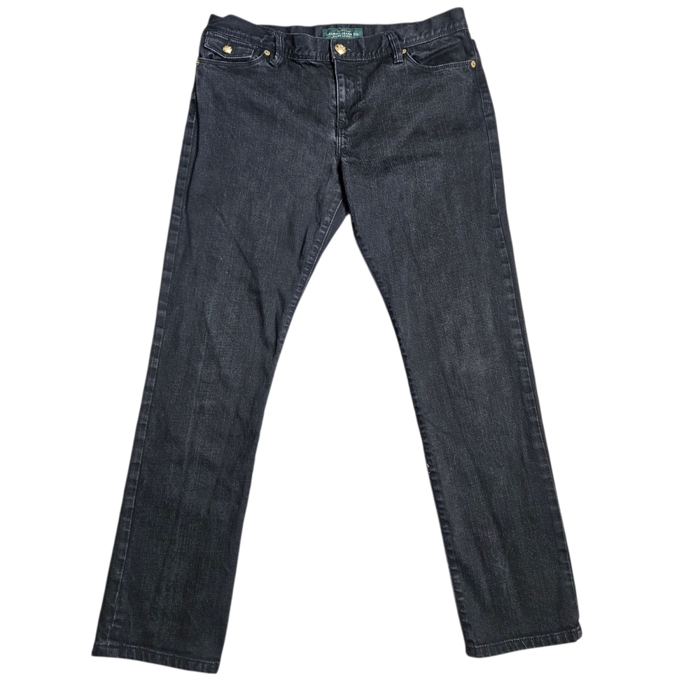 Lauren Ralph Lauren Womens Black Boyfriend Fit Stretch Denim Jeans Size 4